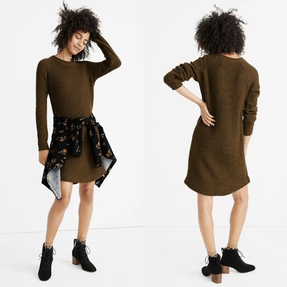 MADEWELL Curved Hem Sweayer Dress